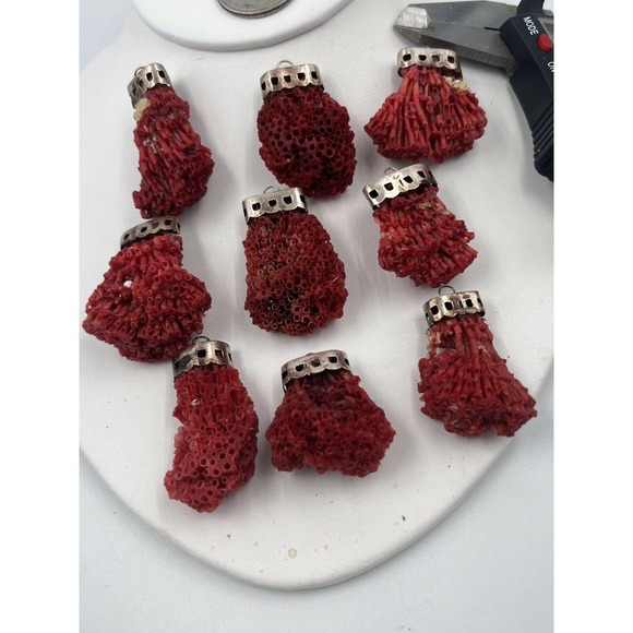 COPY - Natural Red Pipe Coral Pendant 925 Starling Silver Cape Buyer Will Get 1… - Picture 7 of 9